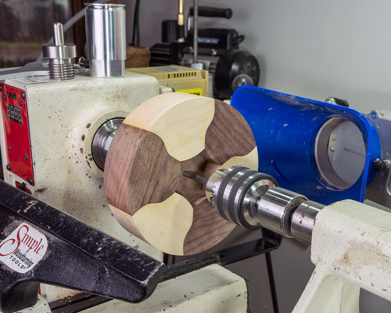 Live Chuck Points Kit with Optional Chuck Reversing Adapter for Woodturning Lathe MT2