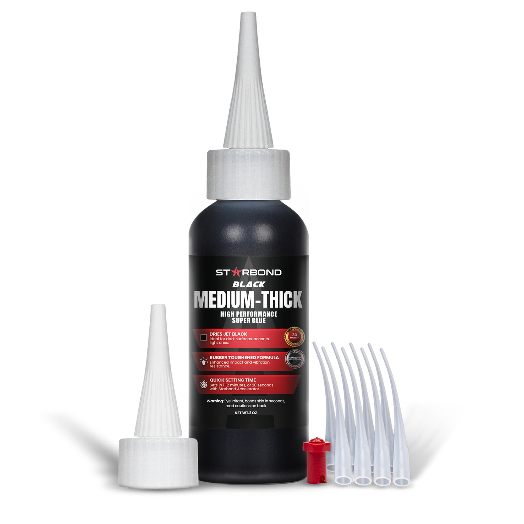 Starbond Black Medium-Thick CA Glue, 2 oz