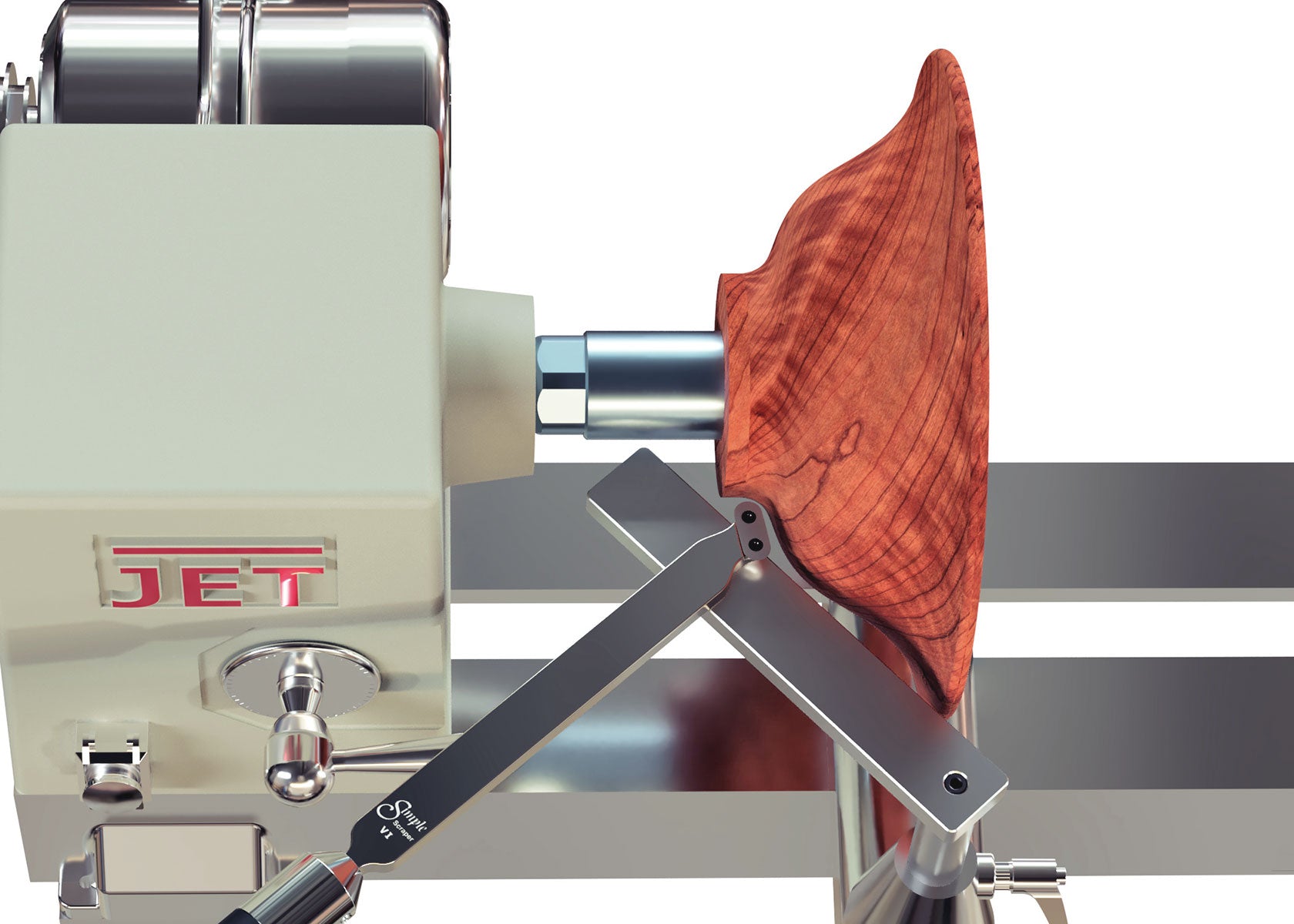 Simple Hollowing System with Laser, Extended Base Plate, 12" Long Scraper Set and 1 Handle