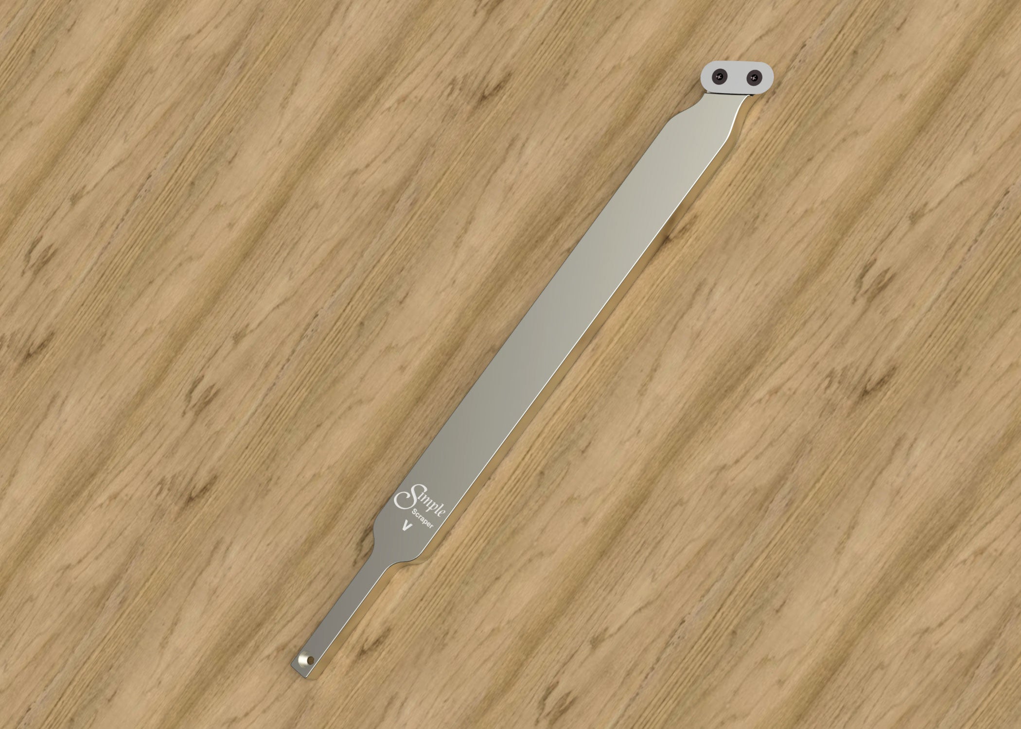 Simple Scraper V - 12" scraper for steep inside walls and bottom finishing