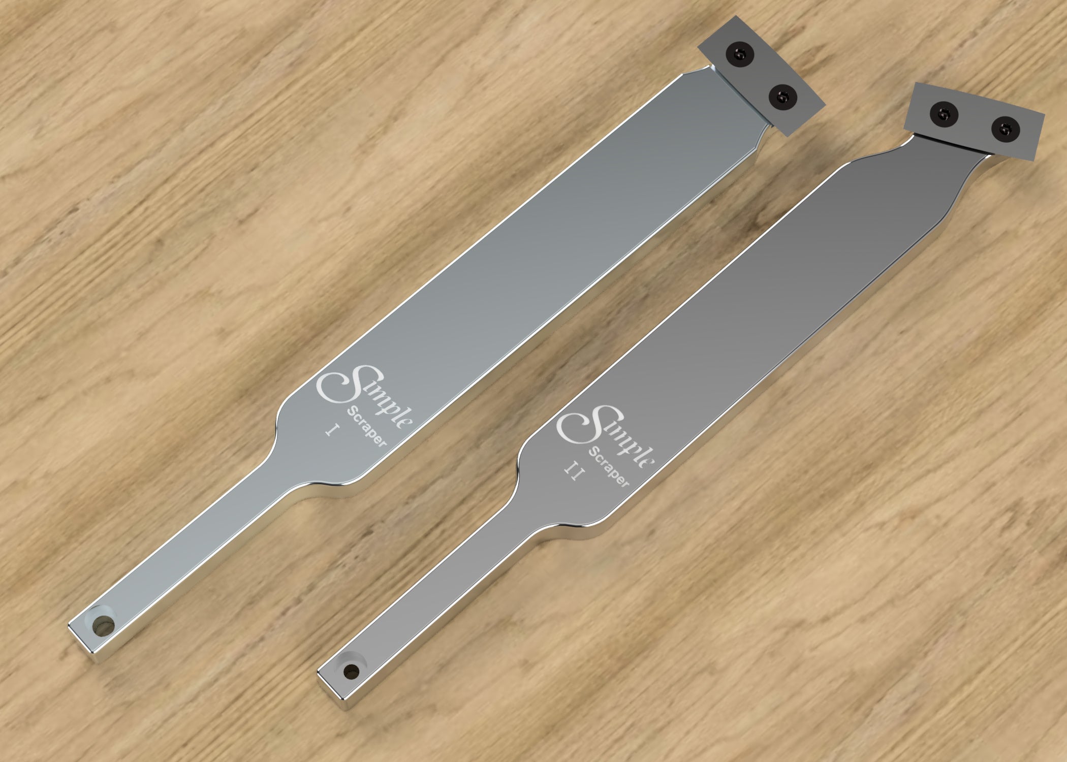 2 Tool Simple Scraper Set with Rectangular Cutters