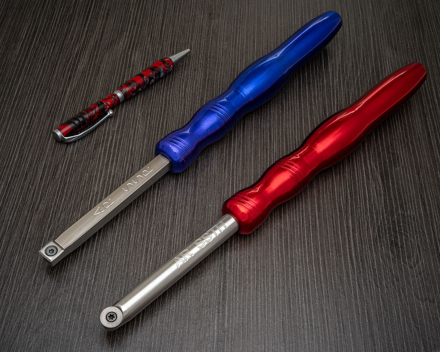Buy colored-handles Acrylic Resin Set of 2 with Roughing and Turning Tool - 12&quot; Overall
